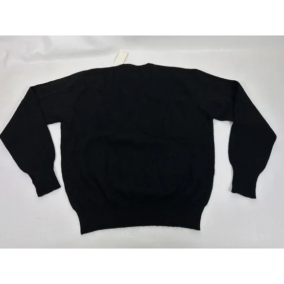 Ralph Lauren RRL lambswool Sweater V-Neck Men's L Black Double RL